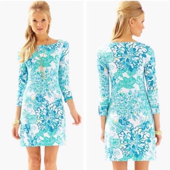 Lilly Pulitzer Dresses & Skirts - Lilly Pulitzer Blue and White Floral Dress